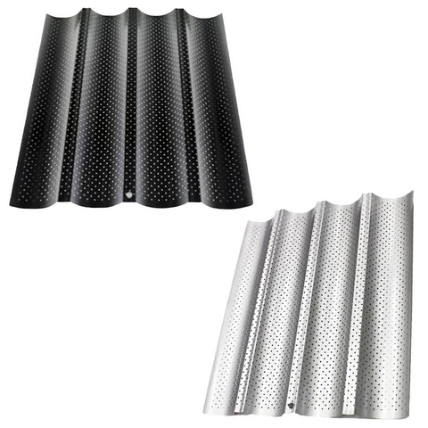 Image of 1pc! 4 Slot Wave Method Stick Mold Four Way French Bread Baking Pan U - Shaped Baking Mold High Temperature Resistant