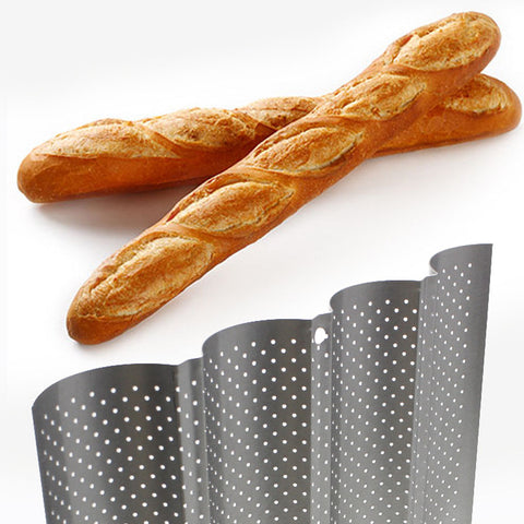Image of 1pc! 4 Slot Wave Method Stick  Mold Four Way French Bread Baking Pan U - Shaped Baking Mold High Temperature Resistant