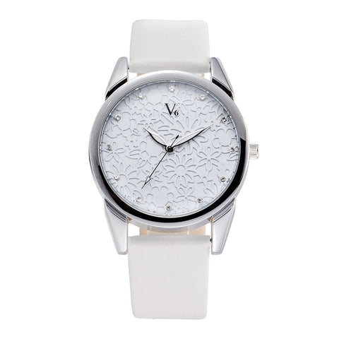 Image of Flower Face Quartz Wrist Watch Women