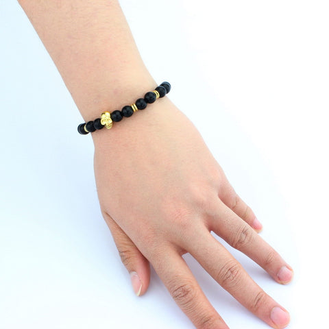 Image of High quality matte beads bracelets Spartan warrior Mask bracelet