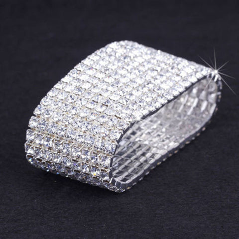 Image of Hot Bling Rhinestone Stretch Bangle Bracelet