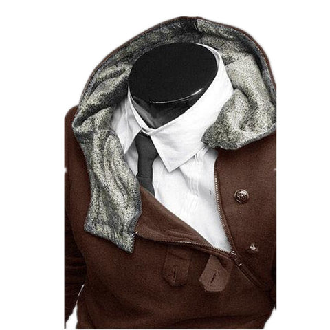 Image of 2017 Men's Casual Hoodies Mens Turtleneck Hooded Jumper Thicken Warm Sweatshirts Big Size M-3XL