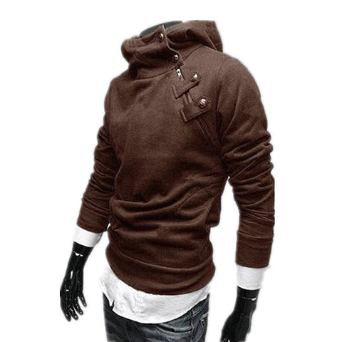 Image of 2017 Men's Casual Hoodies Mens Turtleneck Hooded Jumper Thicken Warm  Sweatshirts Big Size M-3XL