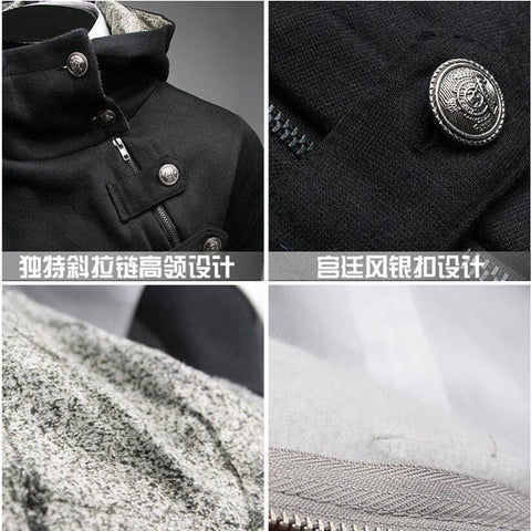 Image of 2017 Men's Casual Hoodies Mens Turtleneck Hooded Jumper Thicken Warm Sweatshirts Big Size M-3XL