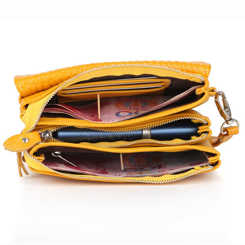 Image of Crocodile Evening Bag with shoulder strap