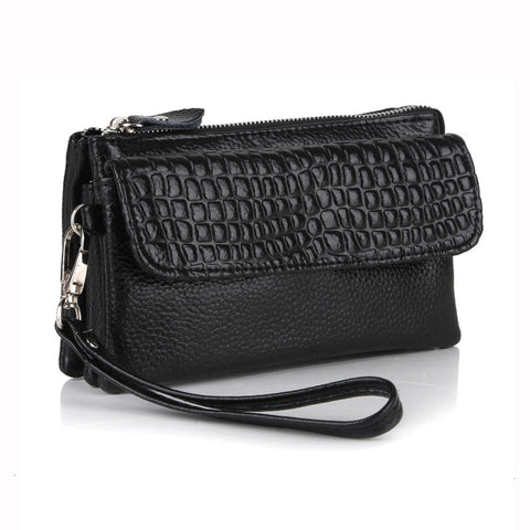 Image of Crocodile Evening Bag with shoulder strap