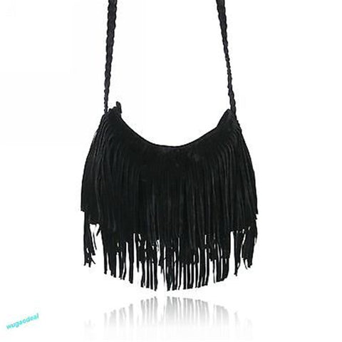 Image of 3 Colors fringed Tassel Bags Fringe Messenger Shoulder Tassel Bag Handbag Crossbody Satchel Tote Tassel HandbagShoulder Bags