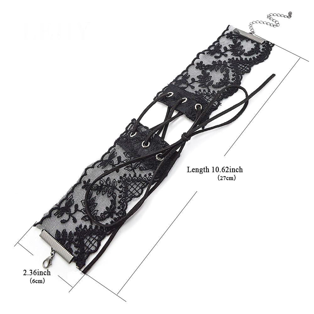 Lace Flower Handmade Lace Up Choker Necklaces