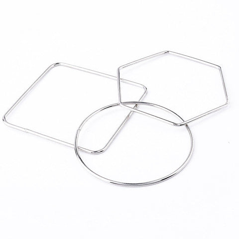 Image of Minimal Modern Jewelry Square/Round Geometric Bracelets & Bangles