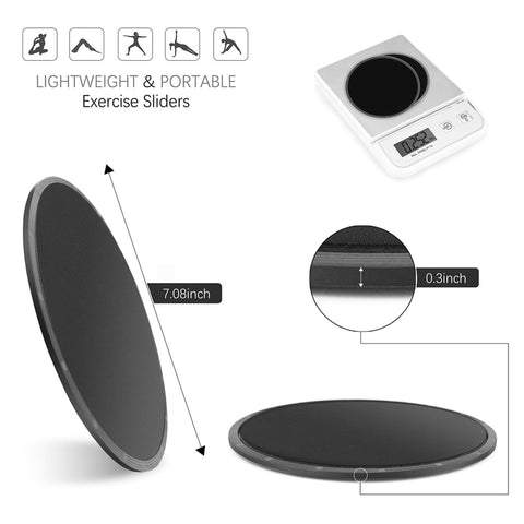 Image of 2Pcs Professional Gliding Discs Yoga Slider Fitness Disc Exercise Sliding Plate Pilates workout Abdominal Training Equipment Accessories