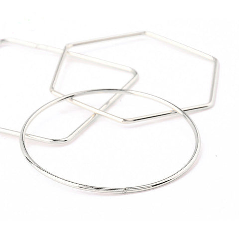 Image of Minimal Modern Jewelry Square/Round Geometric Bracelets & Bangles