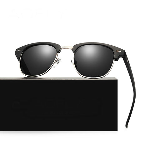 Image of Classic Half Metal Polarized Sunglasses Men Women Brand Designer Glasses Mirror Sun Glasses Fashion