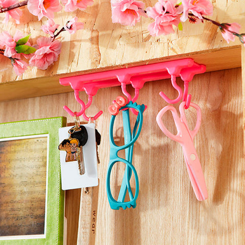 Image of 4 Color Kitchen Cabinet Wall Cabinet Hook Kitchen Storage Strong Sticky Hooks Up Wall Rails