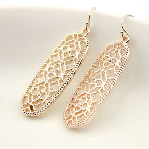 Image of Inspired Hollowed Dangle Drop Earrings