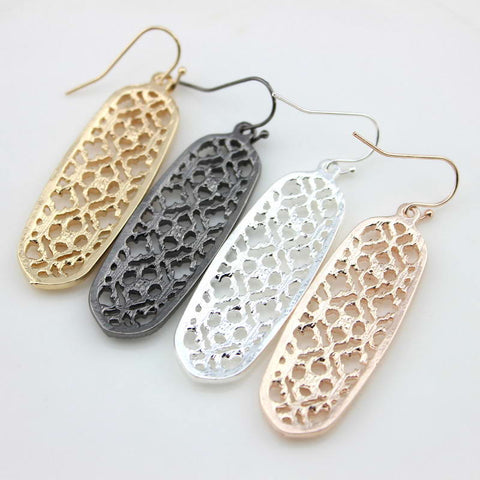 Image of Inspired Hollowed Dangle Drop Earrings