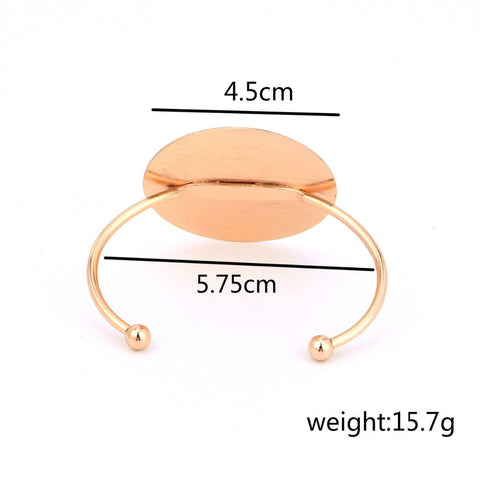 Image of Sunshine round cuff bracelet in 2 metals