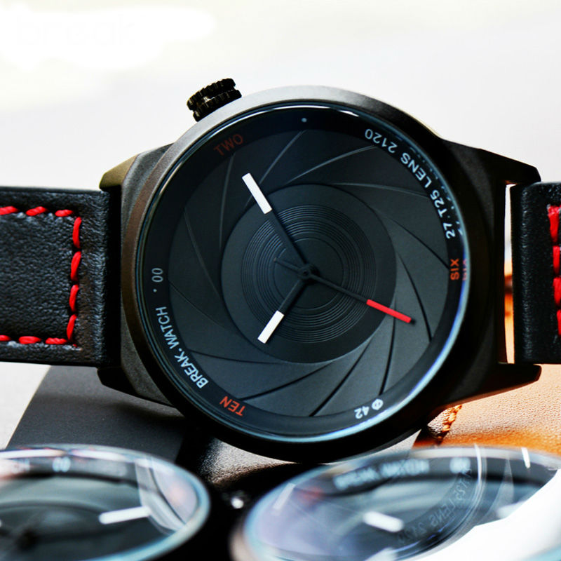 Photographer Series Unique Camera Style stainless band Sport Quartz Wrist Watches