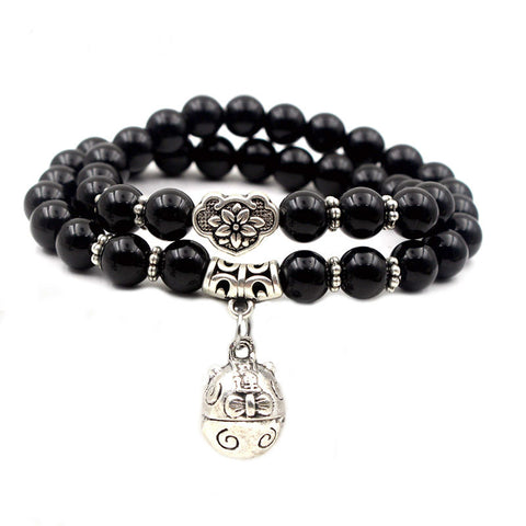 Image of Natural Black Onyx Stress Reducing Bracelets