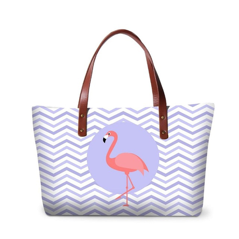 Image of Flamingos Messenger Tote Bag