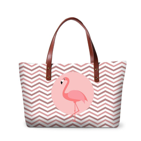 Image of Flamingos Messenger Tote Bag