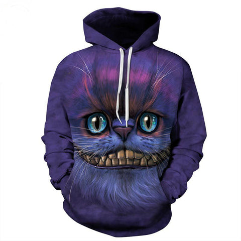 Image of Cheshire Cat Hooded Hoody Tops Sweatshirts Men/Women Hoodies