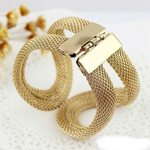 Amazing Antique Gold Plated Infinity Bracelet + Free Shipping