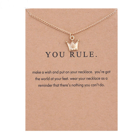 Image of Make a wish and You Rule Crown Necklace