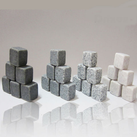 Image of Drixon (6/9pc Set) 100% Natural Whiskey Stones Sipping Ice Cube Whisky Stone Whisky Rock Cooler Wedding Gift Favor Christmas Bar Men's gift