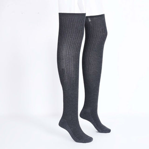 Image of Knit thigh high knee socks long Sexy stockings