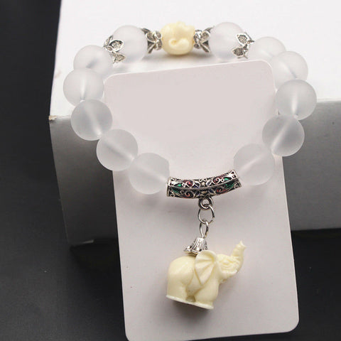 Image of Elephant bracelet for women smile Buddha charms handmade bracelet jewelry