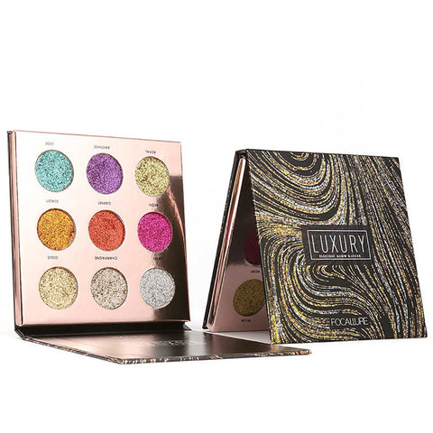 Image of 9 Color Shimmer Glitter Eye Powder Palette Matte Cosmetic Makeup Gift