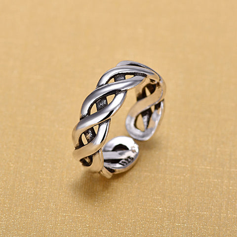 Image of 925 Sterling Silver Twisted Ring