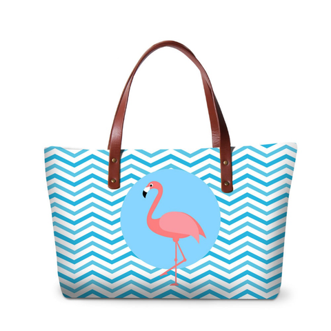 Image of Flamingos Messenger Tote Bag