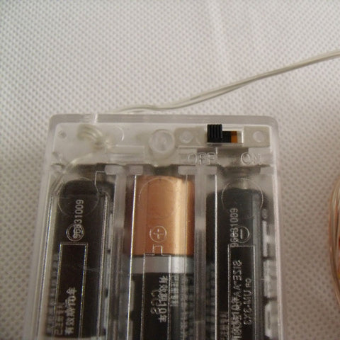 Image of Copper LED wire String Lites AA Battery Operated 33FT 10M 100 led Decorations LED Copper Wire String Fairy Lights Lamps