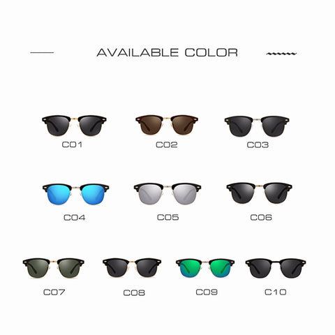 Image of Classic Half Metal Polarized Sunglasses Men Women Brand Designer Glasses Mirror Sun Glasses Fashion