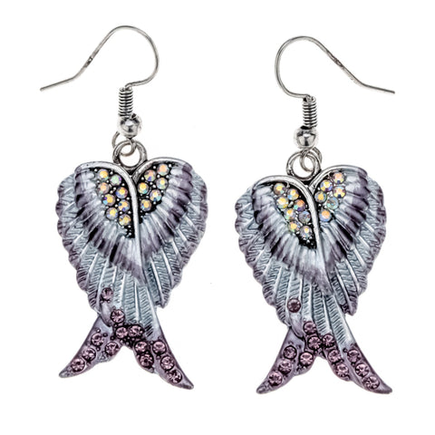 Image of You are My Angel wings dangle drop earrings