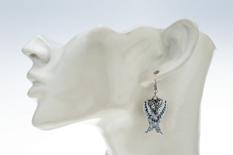 Image of You are My Angel wings dangle drop earrings