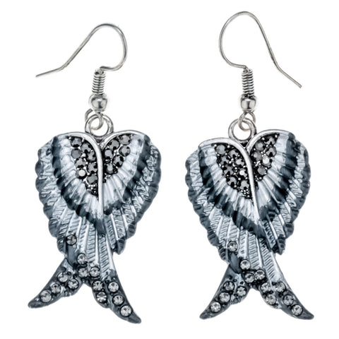 Image of You are My Angel wings dangle drop earrings