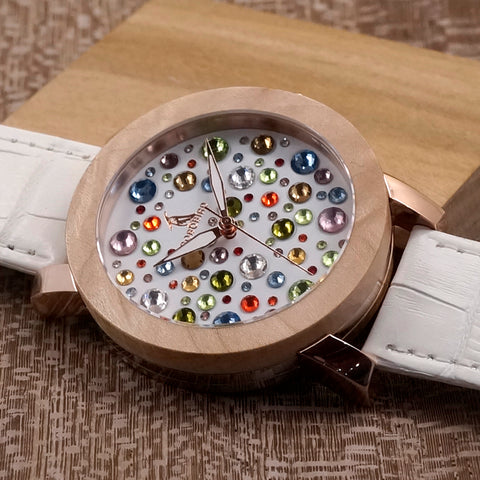 Image of Crystal Bird watch Maple face