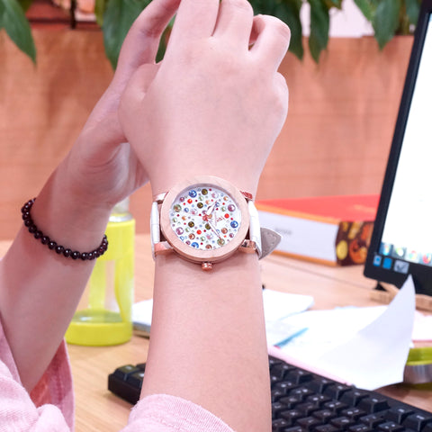 Image of Crystal Bird watch Maple face