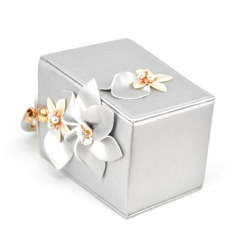 Image of Mini Tote White Flower Bucket Party Evening Bag Box Take out box Style