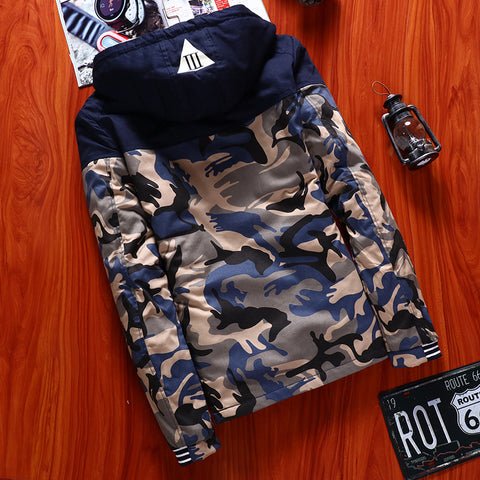 Image of Camo Jacket Men Thick Outwear Overcoat Winter Warm Mens Bomber Jackets Coats Casual Hoodies Male European New Brand Clothing 4XL