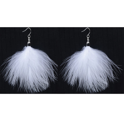 Image of Bohemian Handmade Feather Earrings