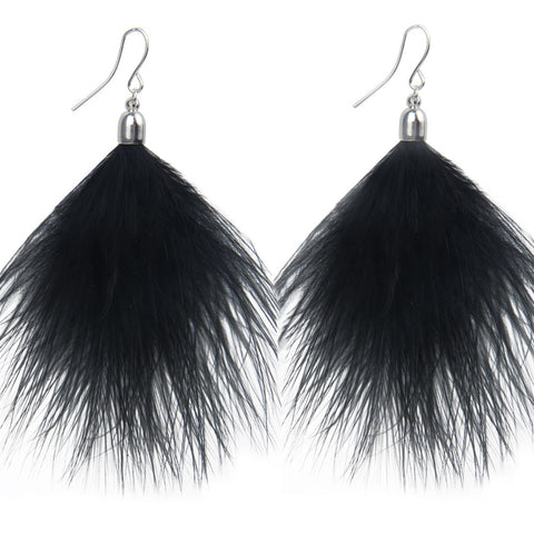 Image of Bohemian Handmade Feather Earrings