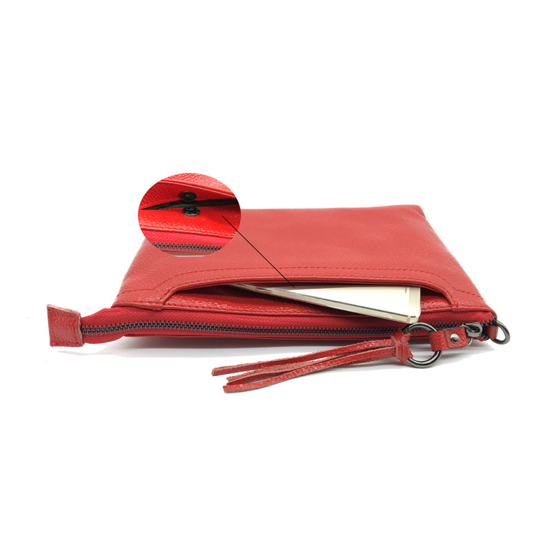 Leather Clutch Genuine Cowhide Leather Small Handbags Cross body