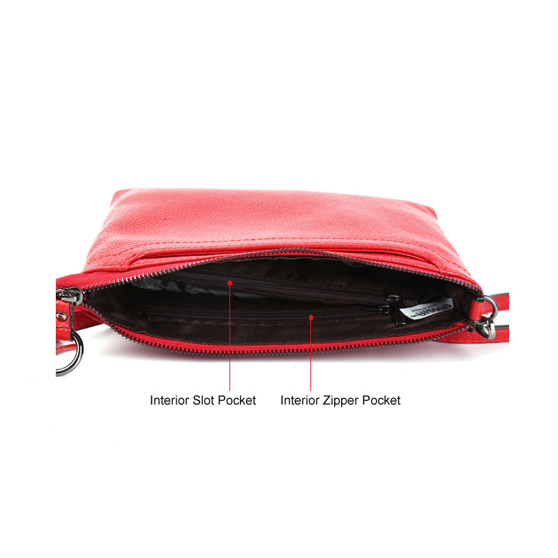 Leather Clutch Genuine Cowhide Leather Small Handbags Cross body