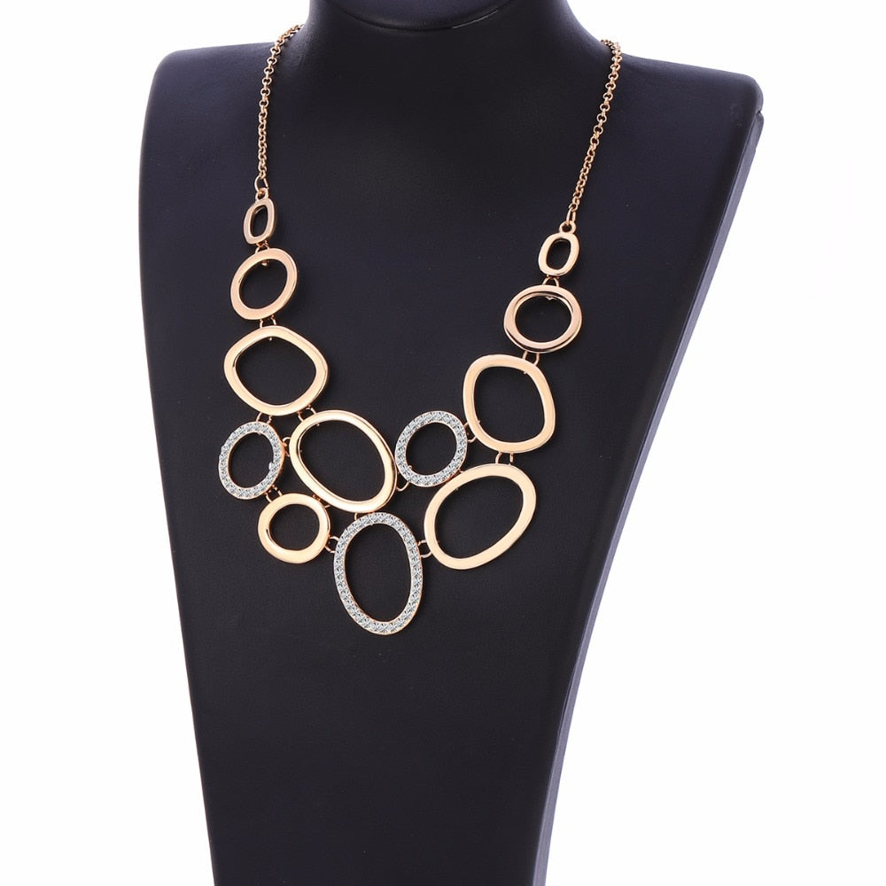 Elegant Ovals & Circles Necklace
