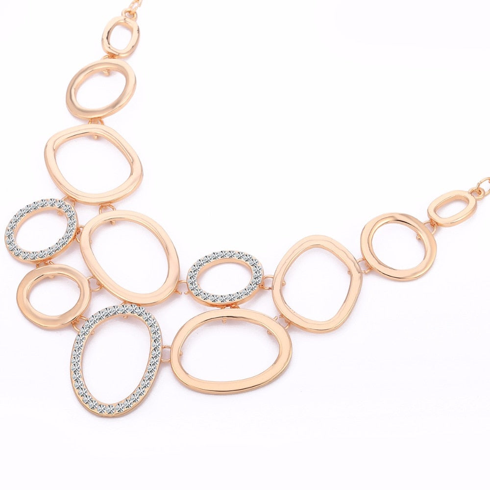 Elegant Ovals & Circles Necklace