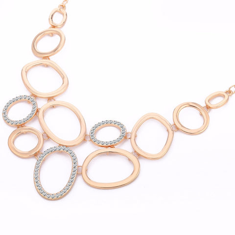 Image of Elegant Ovals & Circles Necklace
