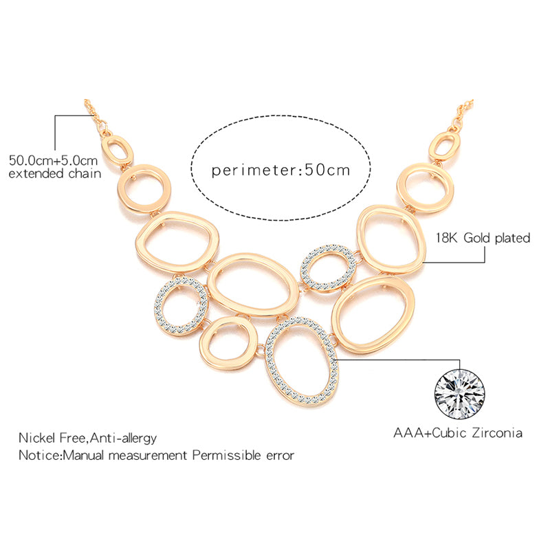 Elegant Ovals & Circles Necklace